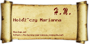 Holéczy Marianna névjegykártya