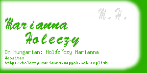 marianna holeczy business card